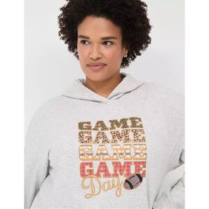 Lane Bryant Relaxed Game Day football Graphic Hoodie sweatshirt 3X 22/24